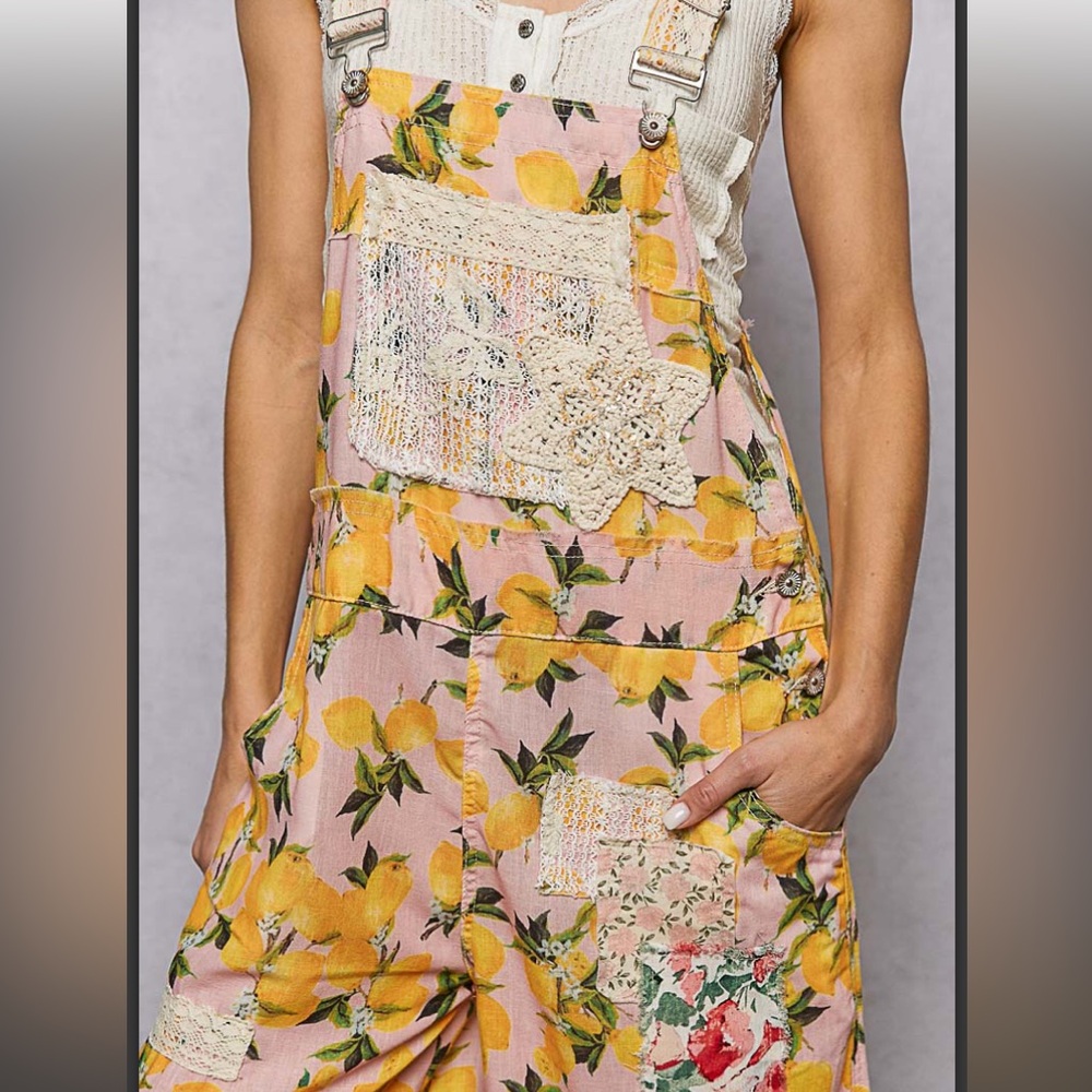 244 π»POL floral jogger style overalls - Picture 2 of 6